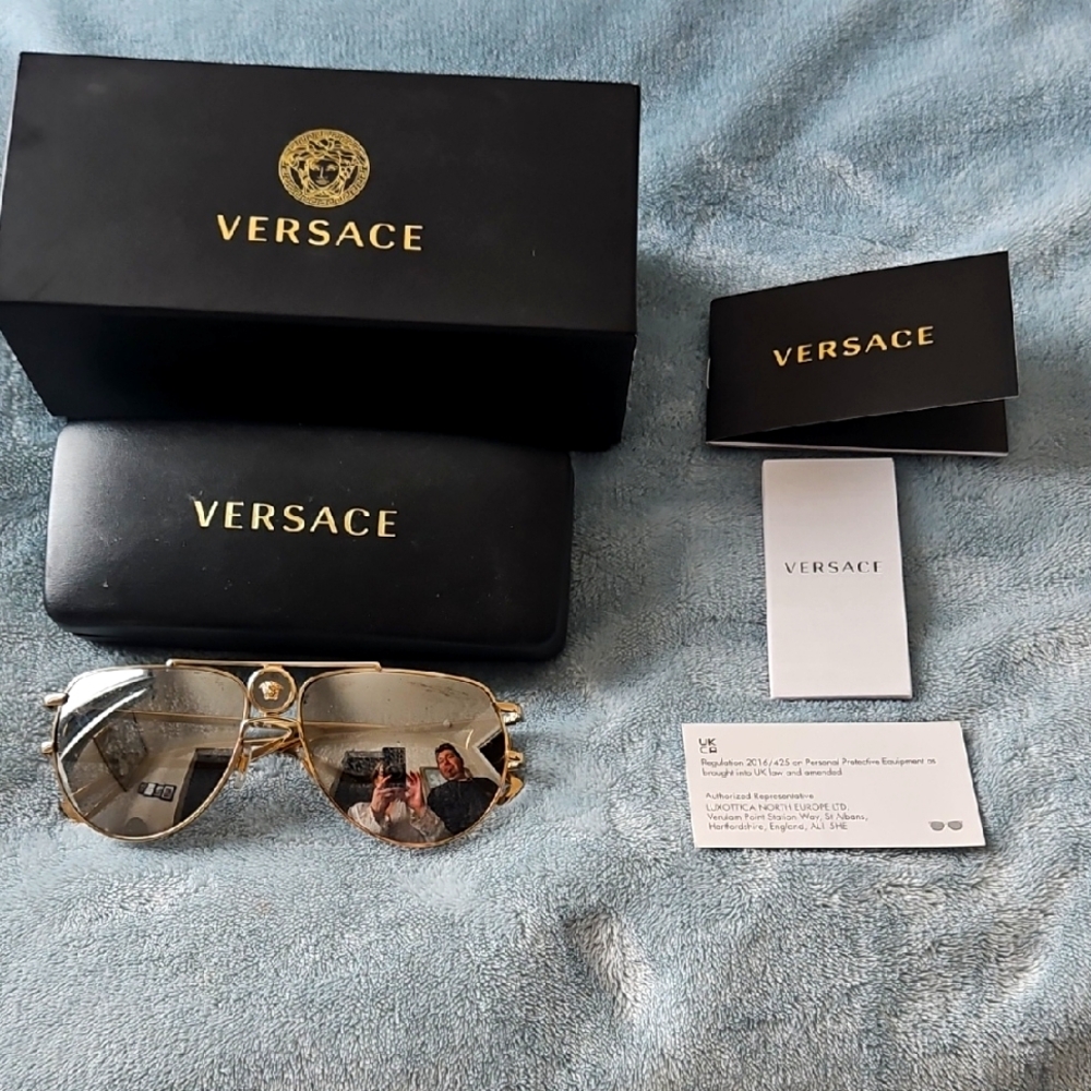 Versace Gold Sunglasses